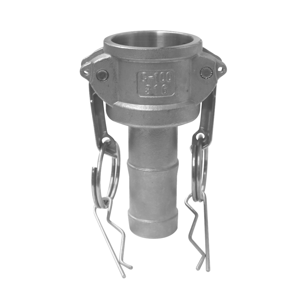[SS304-C100] Camlock Acero Inoxidable 304 parte C de 1"