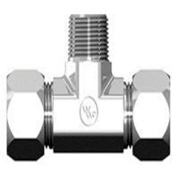 Tee unión BITE TYPE con macho NPT al centro