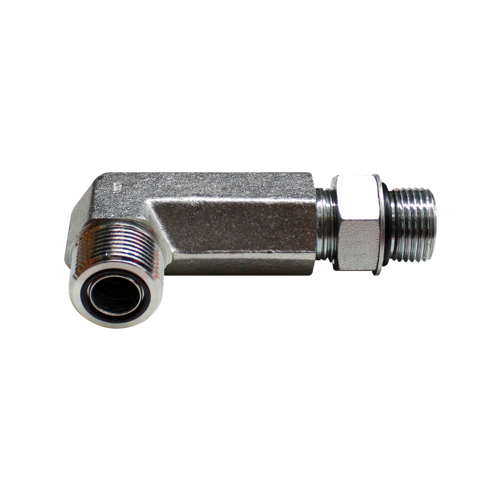 [FS-6801-L-08-08] Codo a 90° Macho cara plana x Macho SAE O-ring Boss LARGO