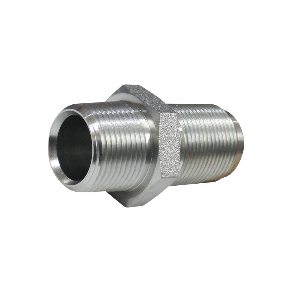 Unión Macho NPT- Macho JIC 37° pasamuros