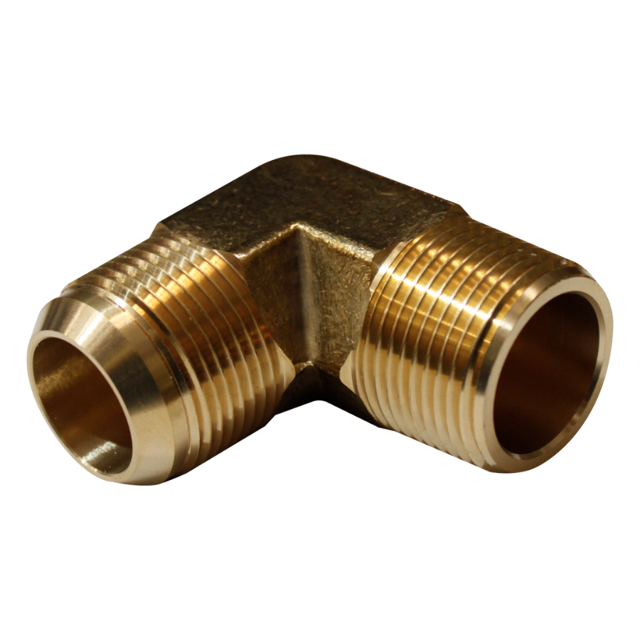 [R-2501-16-16] Codo 90° Laton Macho JIC 37° x Macho NPT 16-16