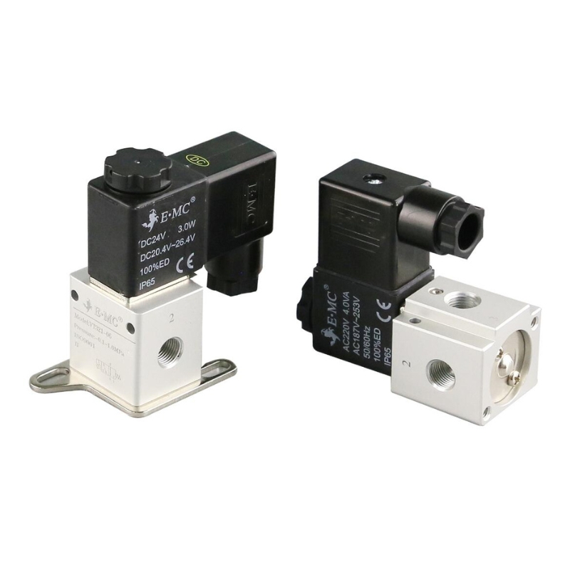 [ET307-08E2] Válvula Selenoide directa 3/2 AC220V, tipo DIN sin soporte 1/4" BSP