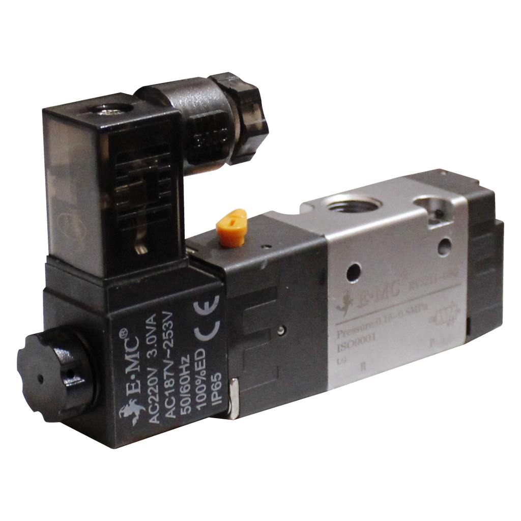 Electroválvula 3/2 una bobina, tamaño 1, 24 VDC puertos 1/8'' BSP