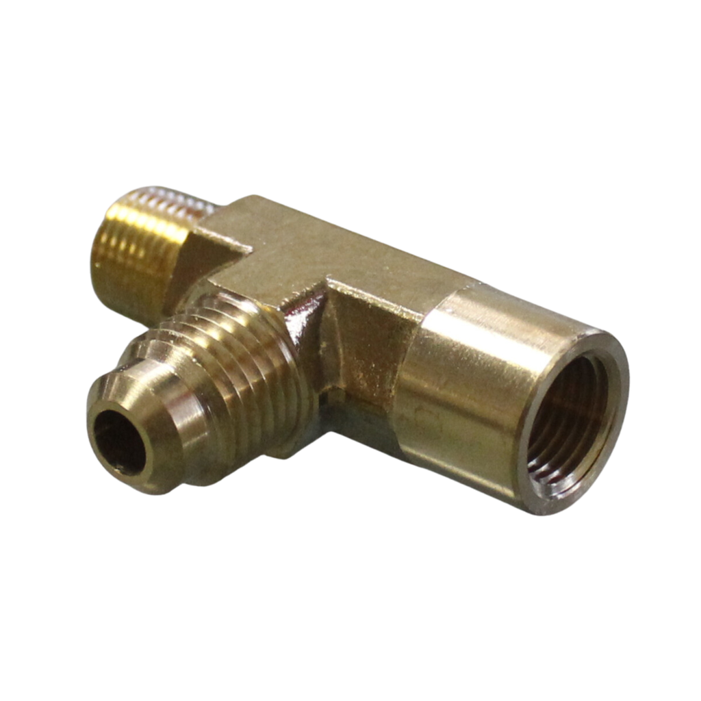 TEE MACHO Y HEMBRA NPT LATERALES Y MACHO SAE AL CENTRO 1/8*1/8*1/4