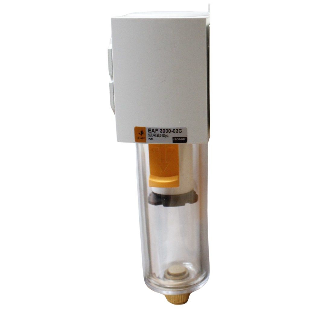 Filtro 5 micras, tamaño 3, purga manual puertos 1/2" BSP.