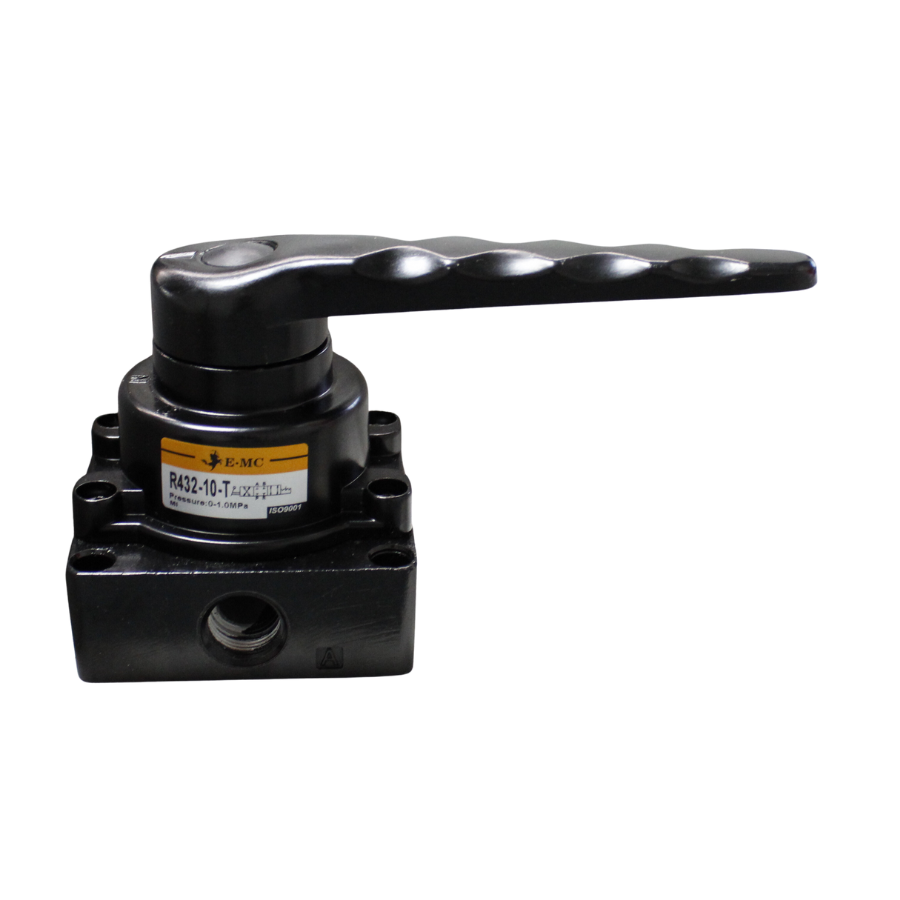 [R432-08-T] Válvula de palanca manual 4/3 puertos 1/4" NPT