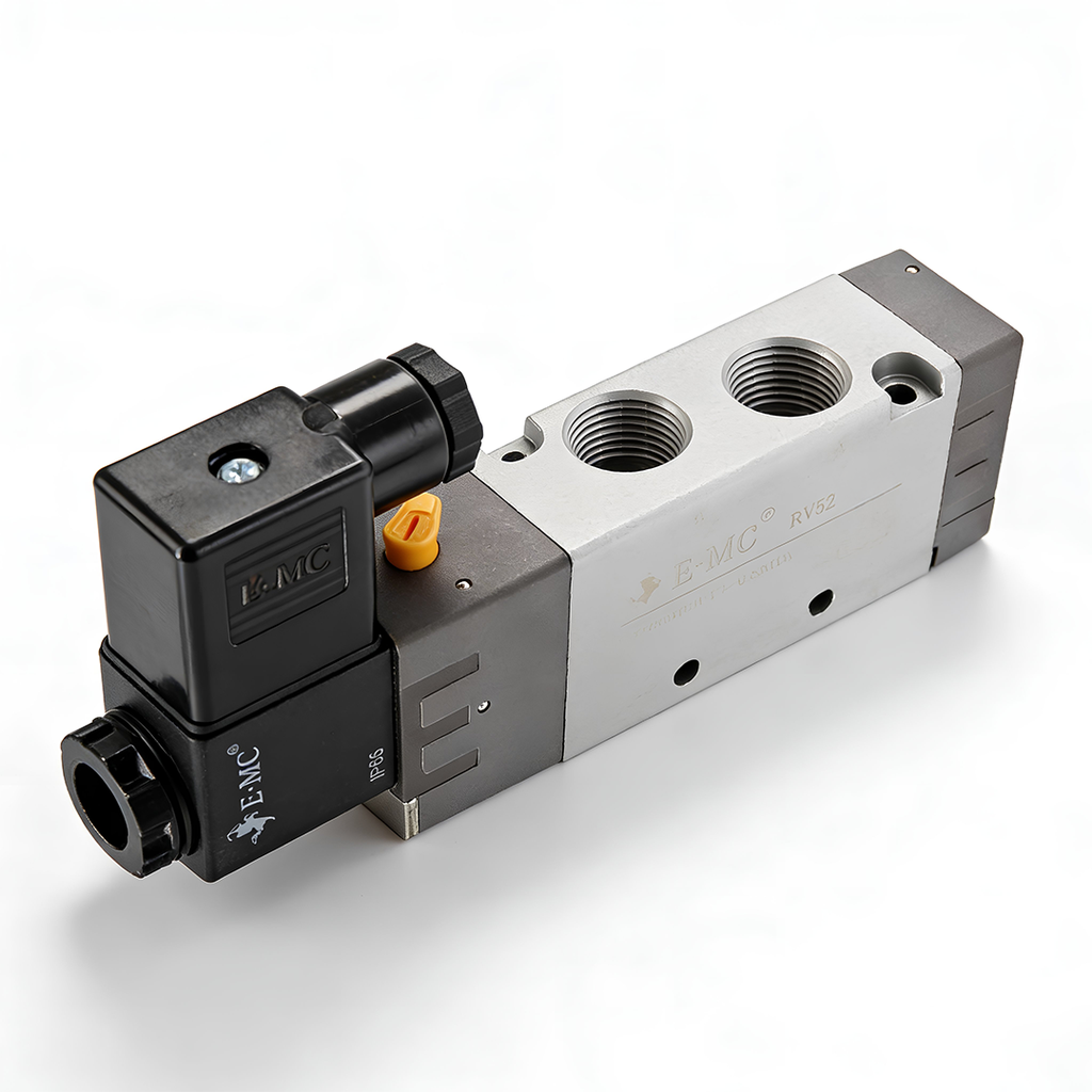 Electroválvula 5/2 una bobina, 3 serie, DC24V puertos 1/4" BSP