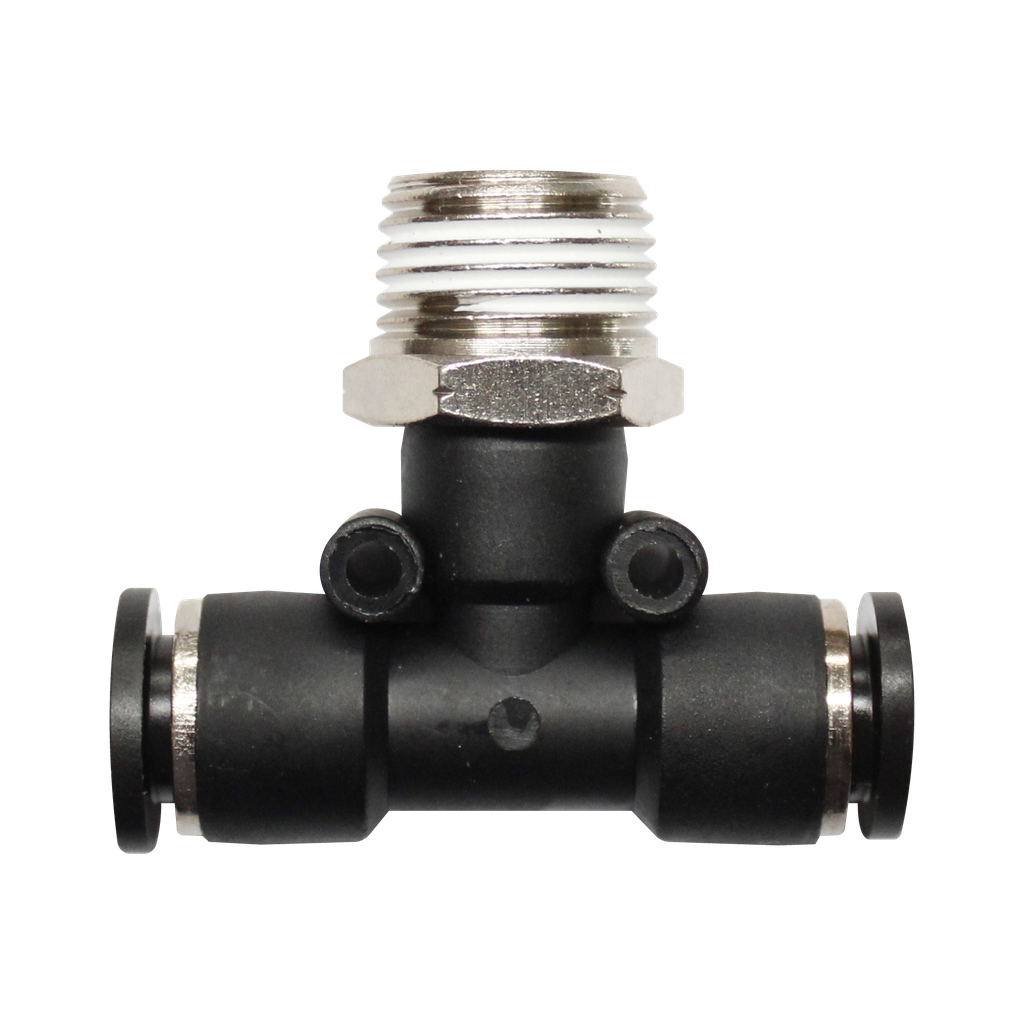 Conector Rapido Tee Macho Al Centro De 1/4 A 1/2