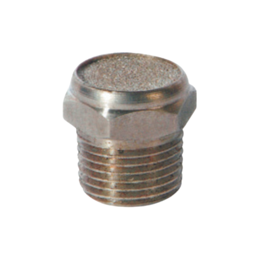 Silenciador plano Acero Inoxidable cuerda "NPT" 3/8"