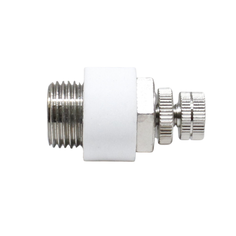 [SPK-06T] Silenciador con regulador de caudal de Latón niquelado 1/8" NPT