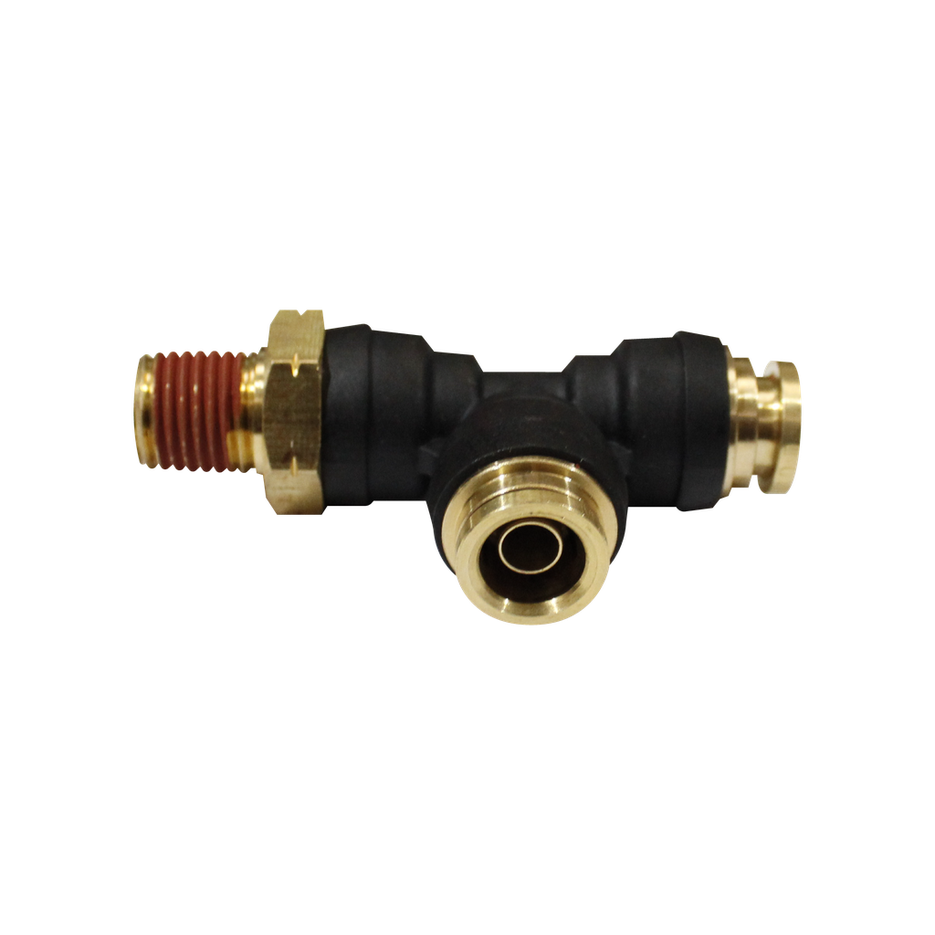 [RQ-PST-DOT-06-06] TEE PLÁSTICO-LATÓN DOT MACHO 3/8 x 3/8