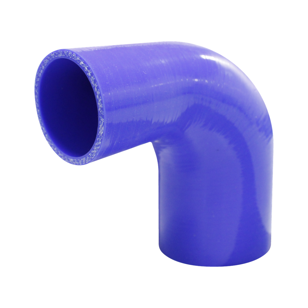[SRE90-3X2] CODO SILICON A 90° REDUCTOR DE 3'' A 2'' LONGITUD 9'' AZUL