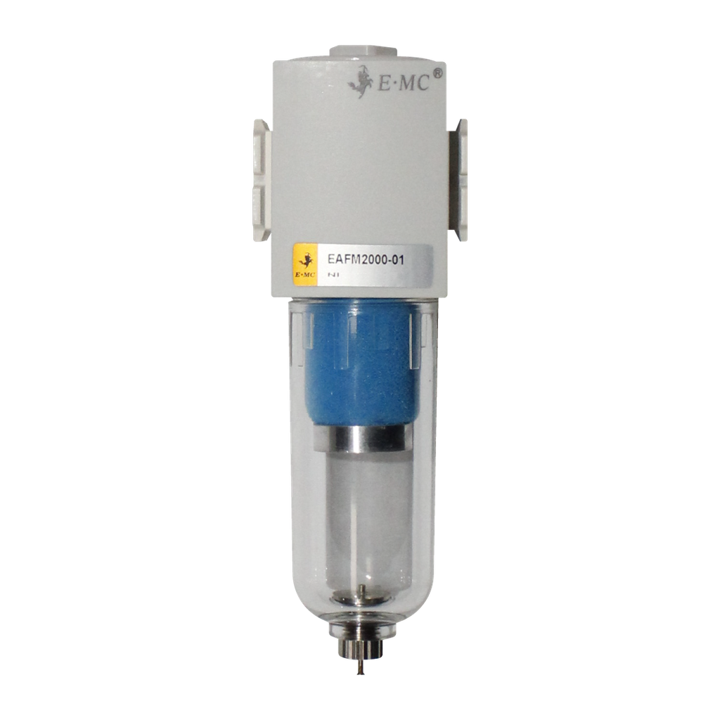 Filtro 0.3 micras, tamaño 2, purga manual puertos 1/8'' BSP 