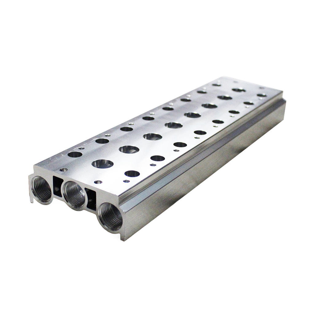 Manifold placa base, electroválvulas 3/2, tamaño 1, 8 estaciones