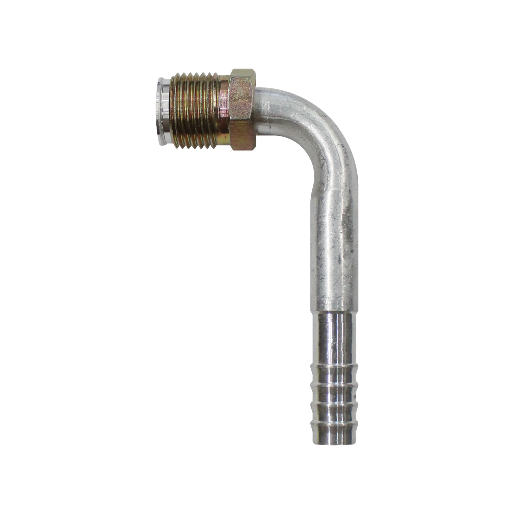 Espiga de aluminio a 90° para aire acondicionado 3/4