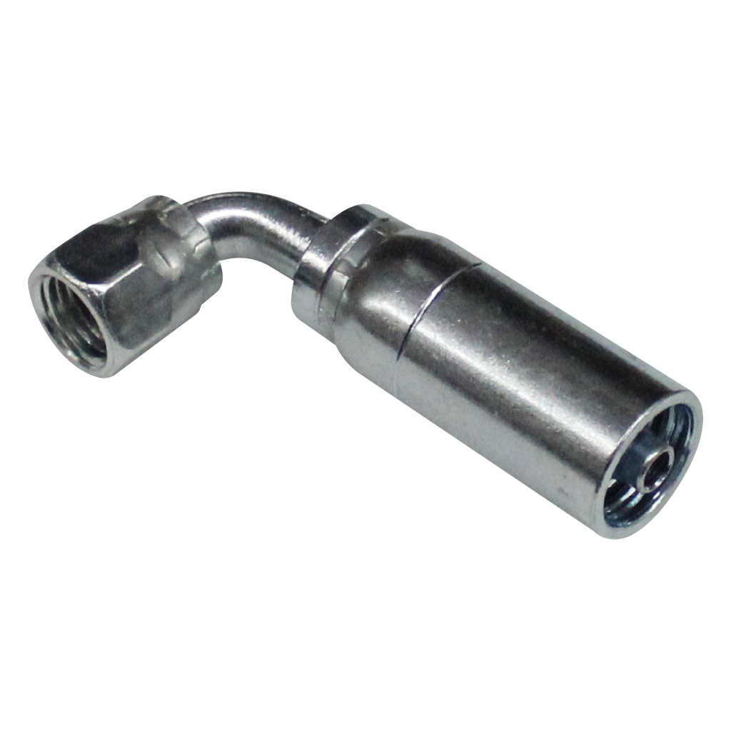 [KTP24-0407] HEMBRA JIC CODO A 90°  P/MANG TERMOPLASTICA  4-4