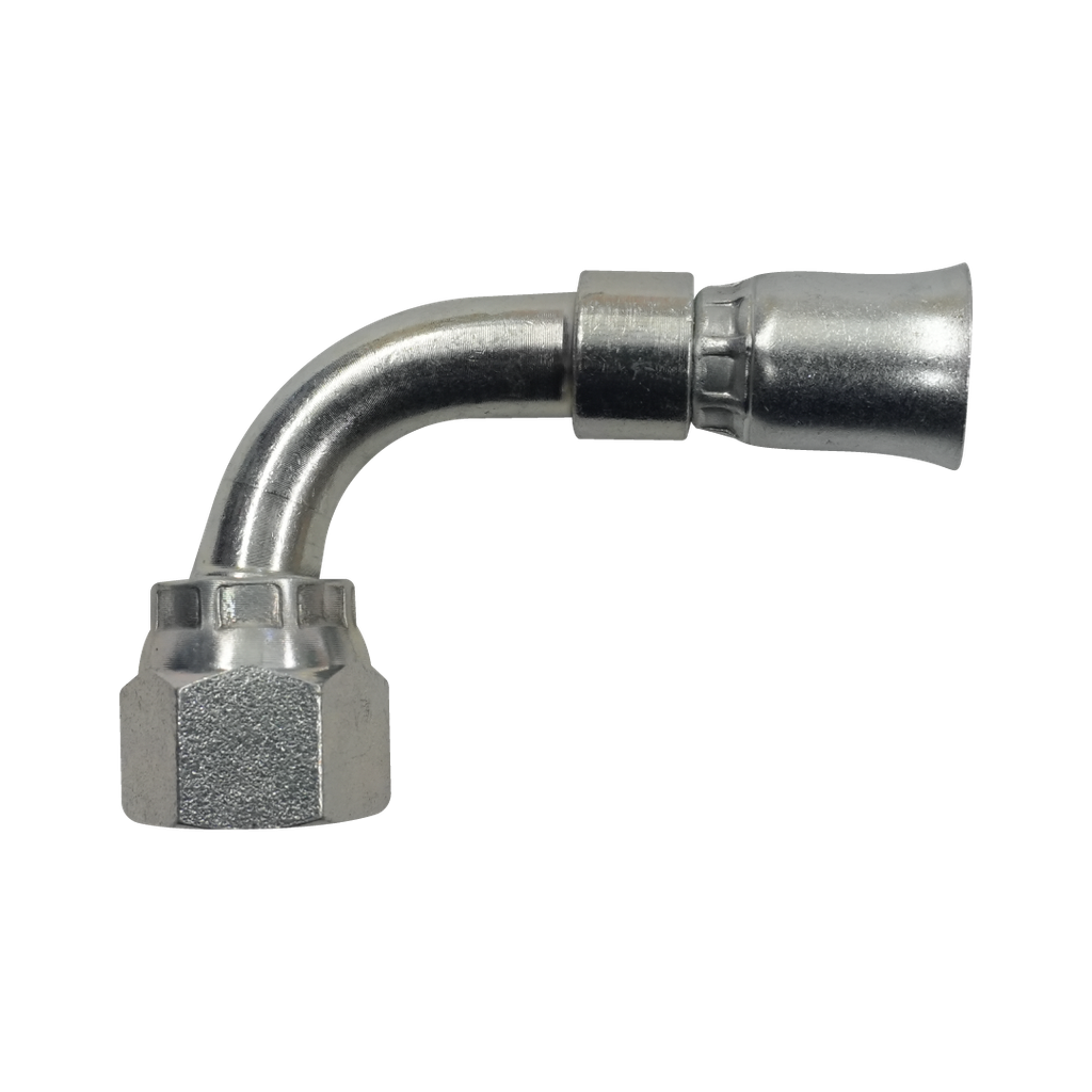 [TF570-0610] HEMBRA SAE CRIMPABLE UNA PIEZA CODO A 90° 6-6 P/MANG TEFLON