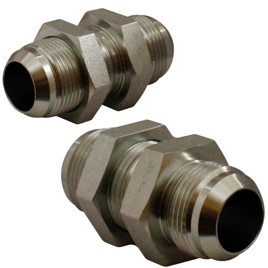 [2700LN-08-08] Pasamuros Macho JIC37° BULKHEAD C/ TUERCA
