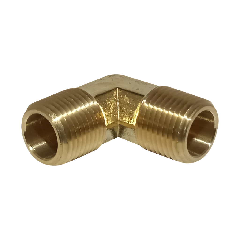 [R-N69-08-08] Codo a 90° Macho NPT a Macho NPT latón