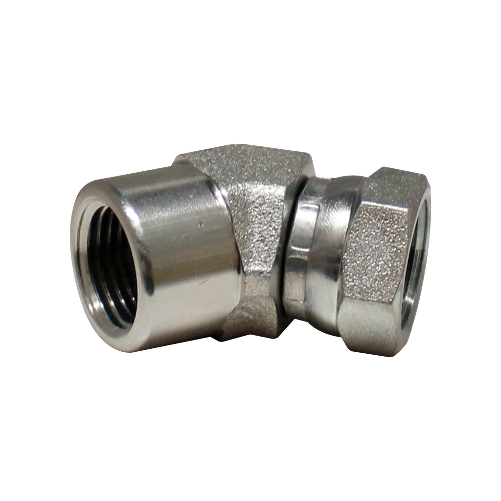 [1504-02-02] Codo a 45° Hembra NPT x Hembra NPSM giratoria