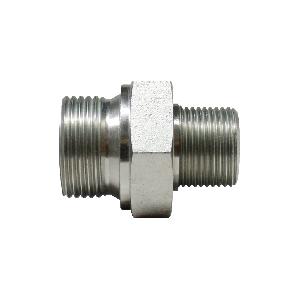 ADAPTADOR MACHO NPT X MACHO BSPP RECTO MM 08-08